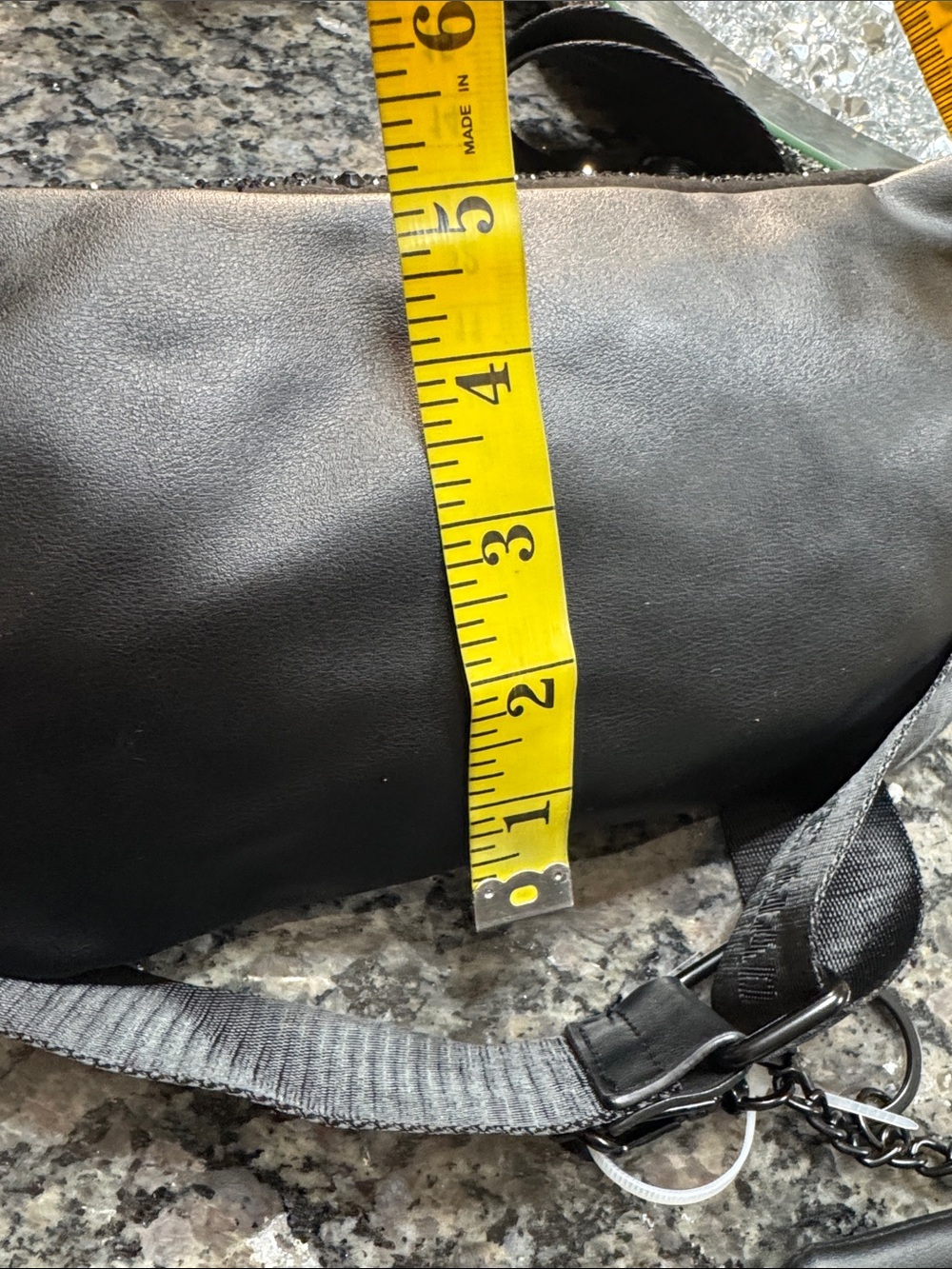 Steve Madden Black Crystal-Embellished Crossbody belt sling bag NWT - Picture 15 of 16